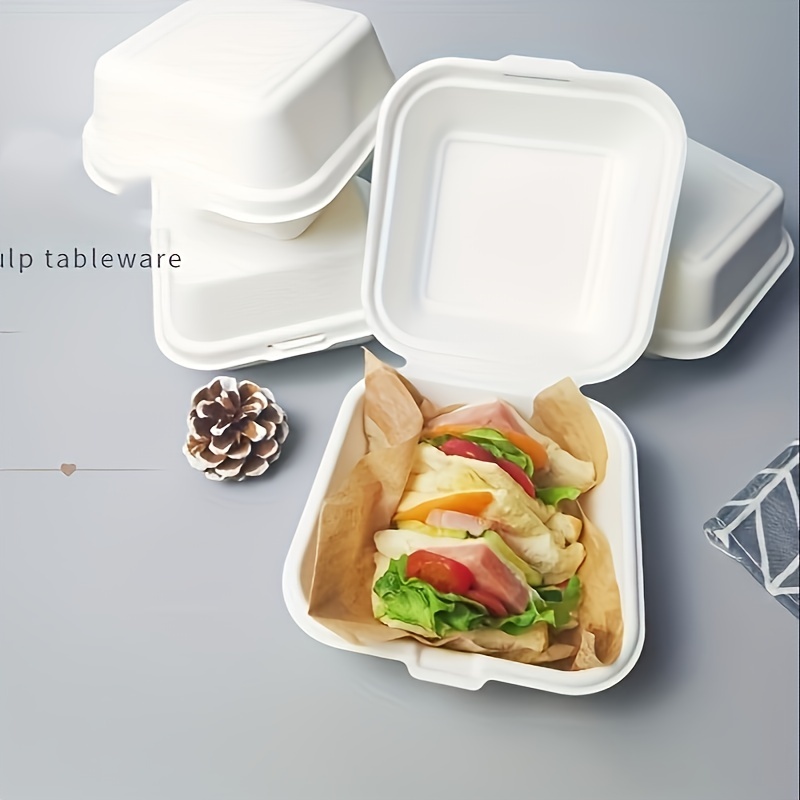 Biodegradable Clamshell Food Containers Disposable Rice Box