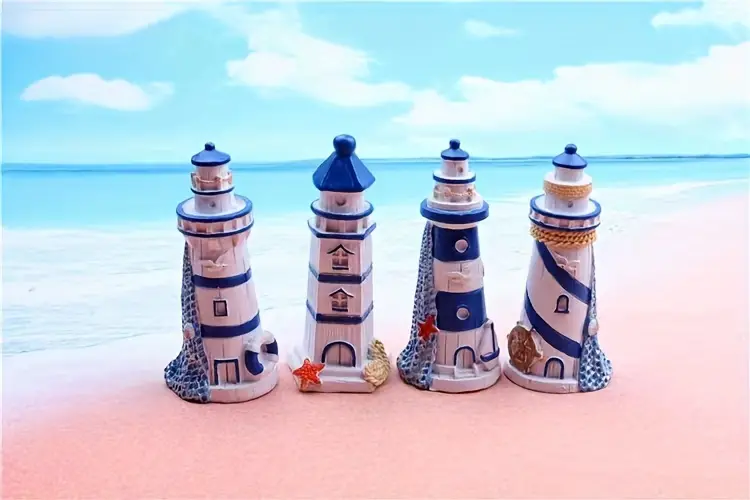 Blue White Lighthouse Mini Fairy Garden