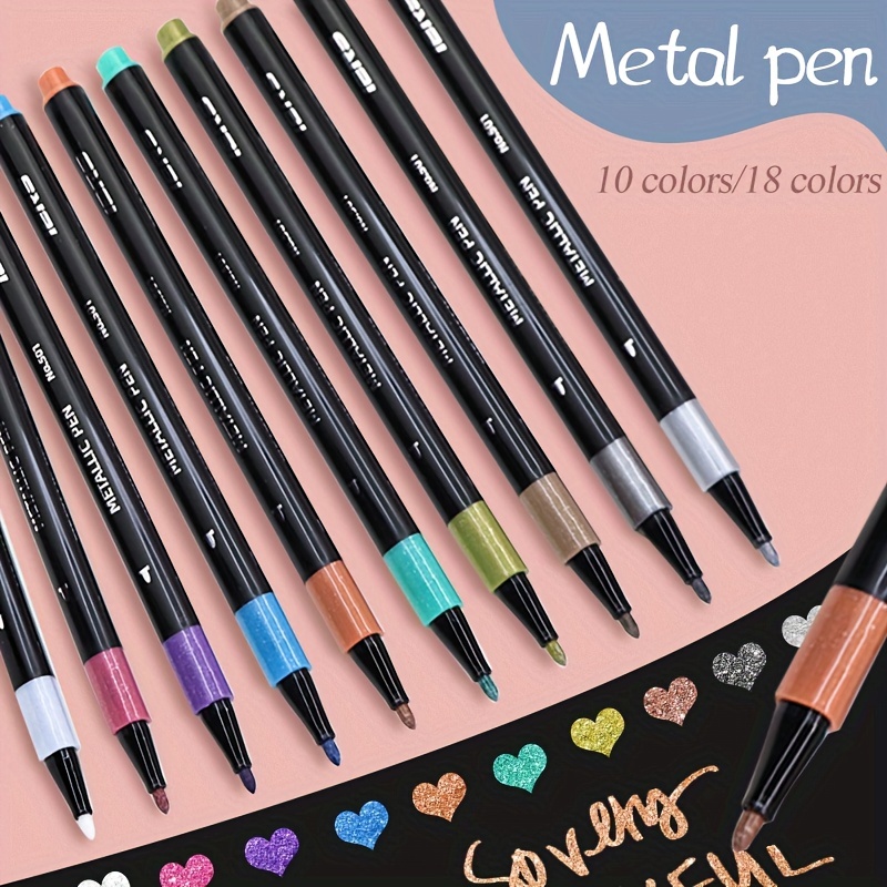 1/6 Color Metallic Permanent Markers: Waterproof Diy Pens - Temu