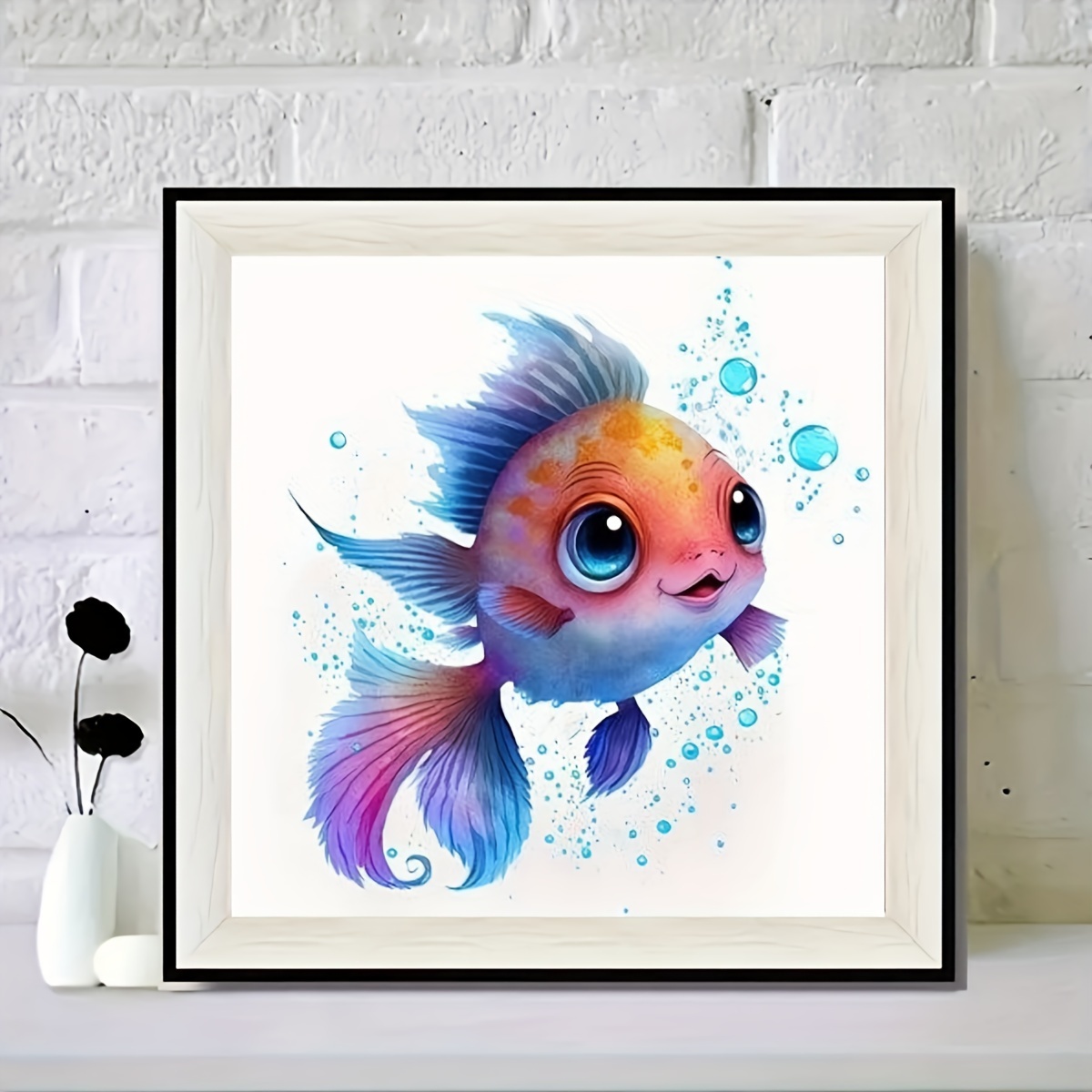 Cheap Diamond Painting Jumping Fish Embroidery Cross Stitch Rhinestone  Mosaic Painting Decor