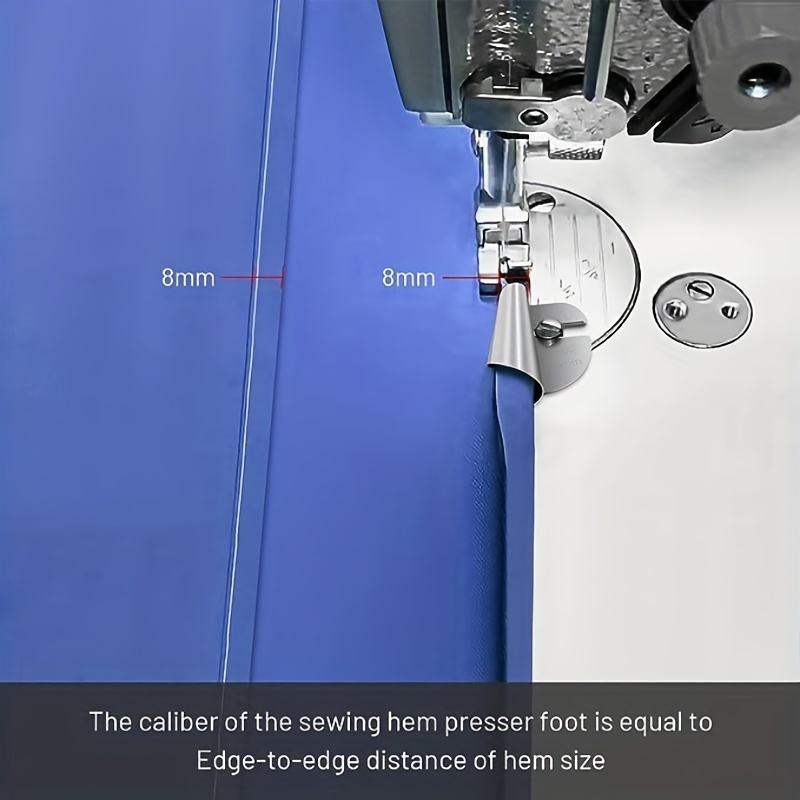Universal Sewing Rolled Hemmer Foot Set Puller Tube Spiral Presser