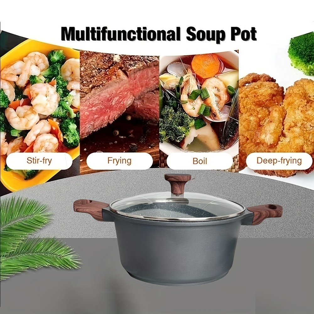 Carote Medical Stone Soup Pot Steamer Non-Stick Cooker Domestic
