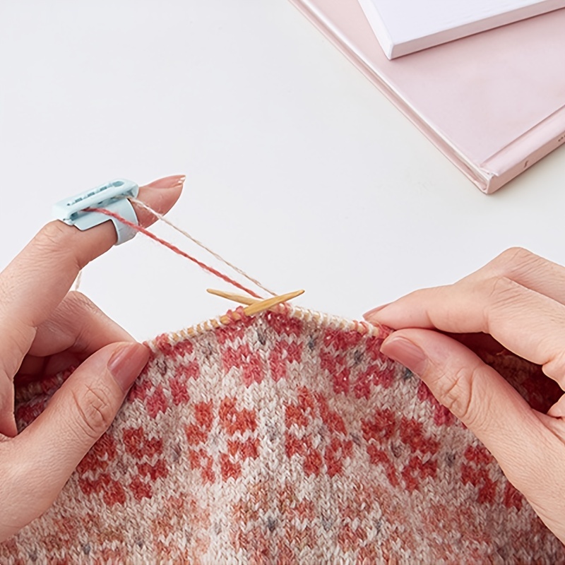 Yarn Guide Finger Holder Knitting Thimble Tool Plastic Yarn - Temu Germany