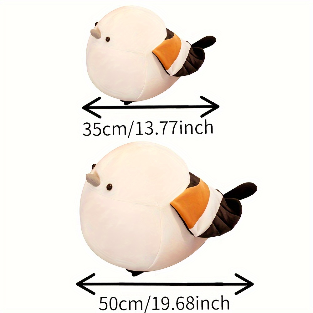 Cartoon Round Fatty Long-Tailed Tit Plush Toy Cute Stuffed Animals