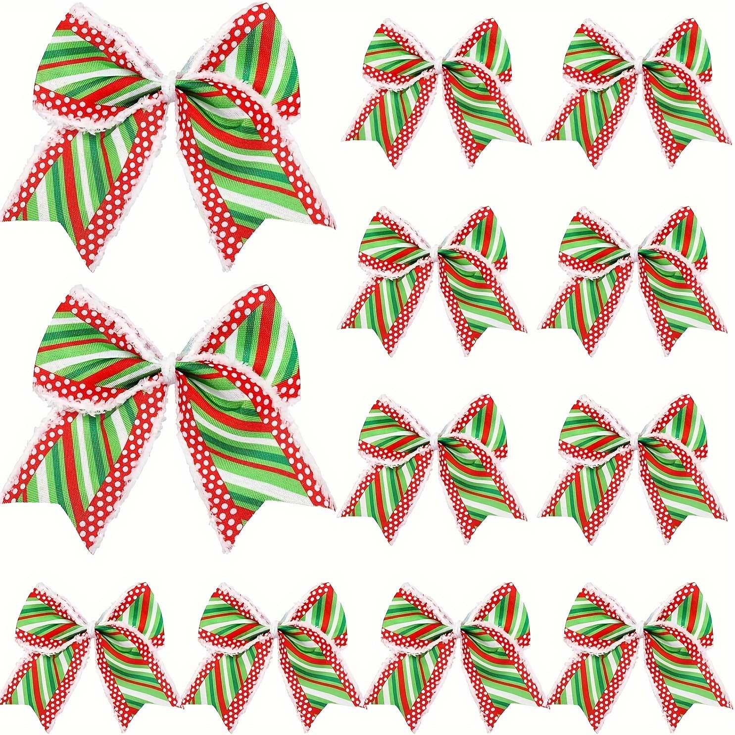 1/2pcs Green Red Christmas Ribbon Tie with Christmas Tree Reindeer Etc Shape Brooch,Red Green,$1.99,free returns&free ship,Temu