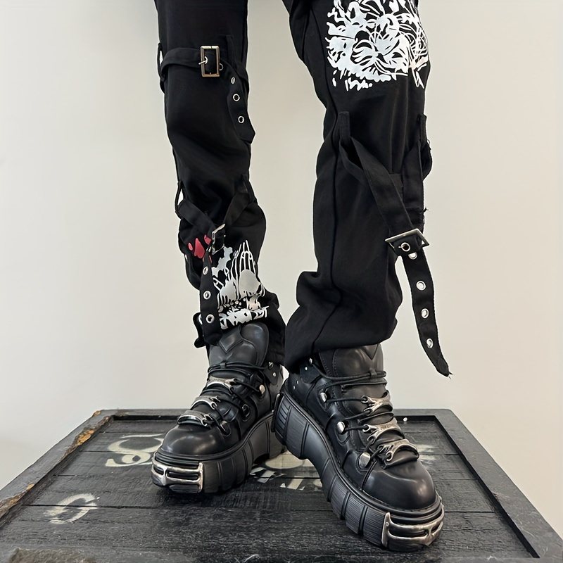 women's y2k style punk rock platform sneakers solid color - Temu women's y2k style punk rock platform sneakers solid color - Temu