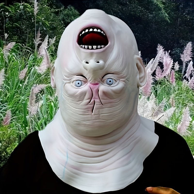 Latex Vivid Horror Clown Mask Ugly Man Full Face Mask Dress - Temu