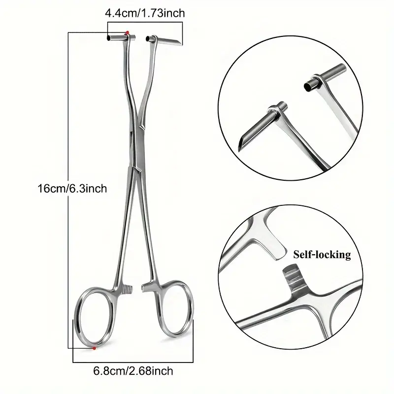 Stainless Steel Piercing Pliers Tools Dermal Anchor Hemostat - Temu