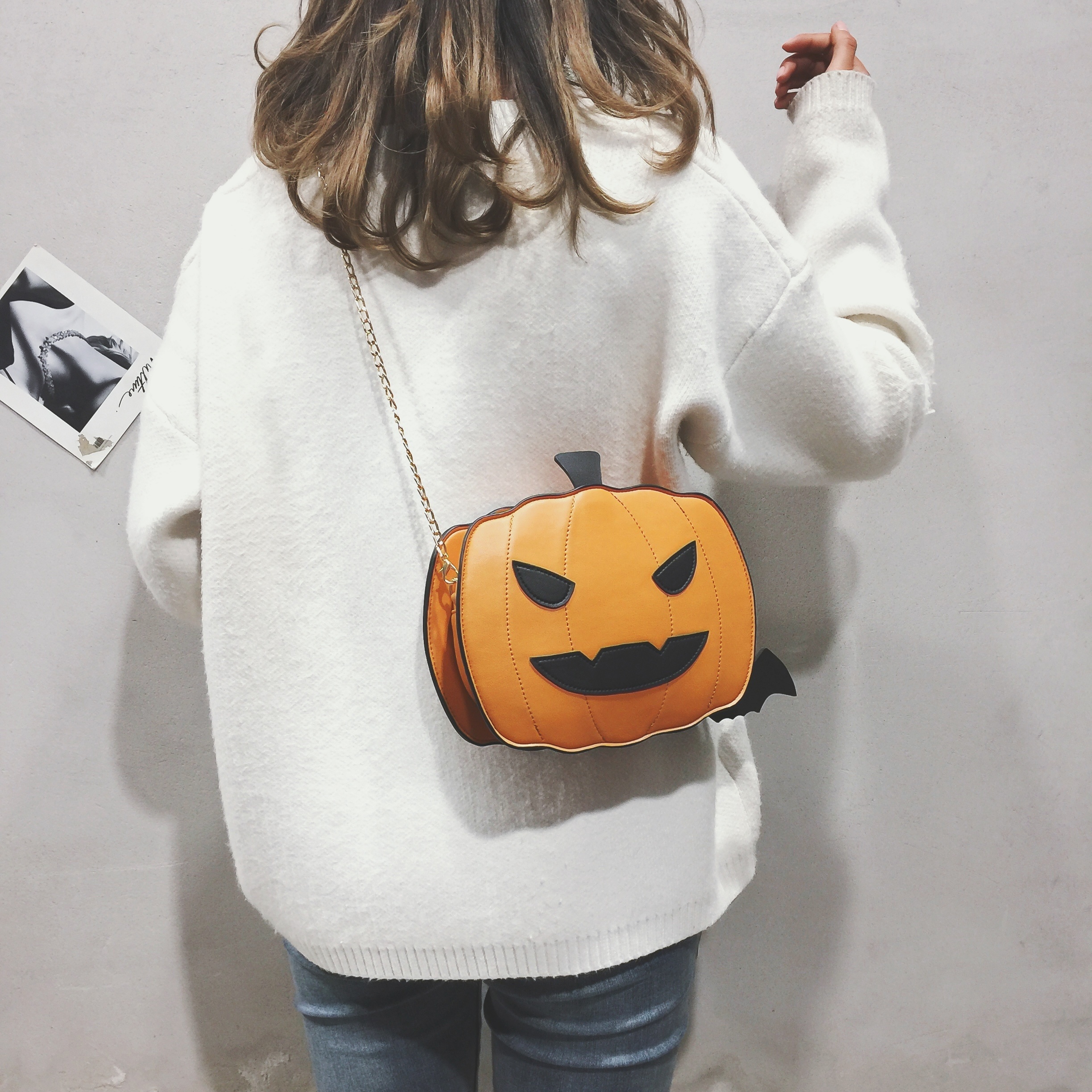 Gift box packaging)Bag Female 2023 New Pumpkin Drawstring Bucket Bag Retro  Versatile Single Shoulder Crossbody Bag