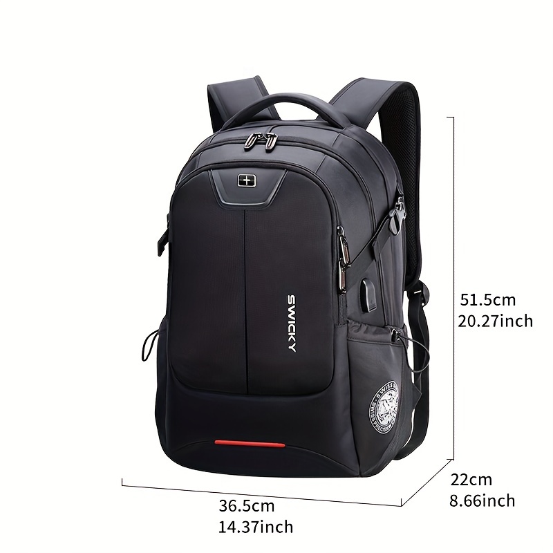 Travel Laptop Backpack, Waterproof Anti Theft Backpack With Lock And USB  Charging, Large 17-17.3inch/43.18-43.94cm Computer Business Backpack For Men