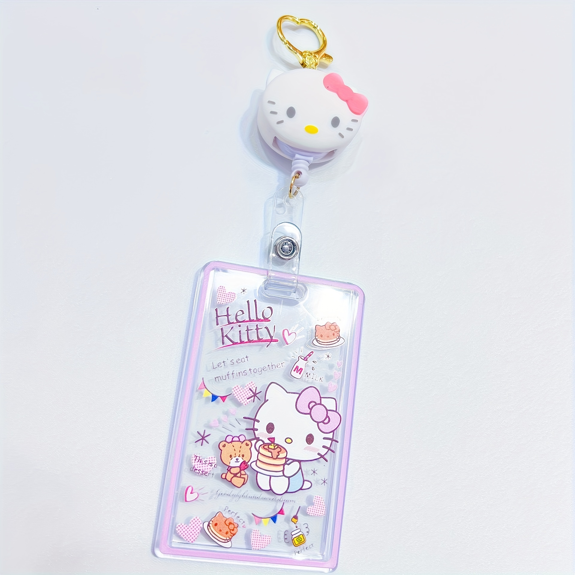 Anime Doll Telescopic Card Cover Buckle Acrylic Badge - Temu