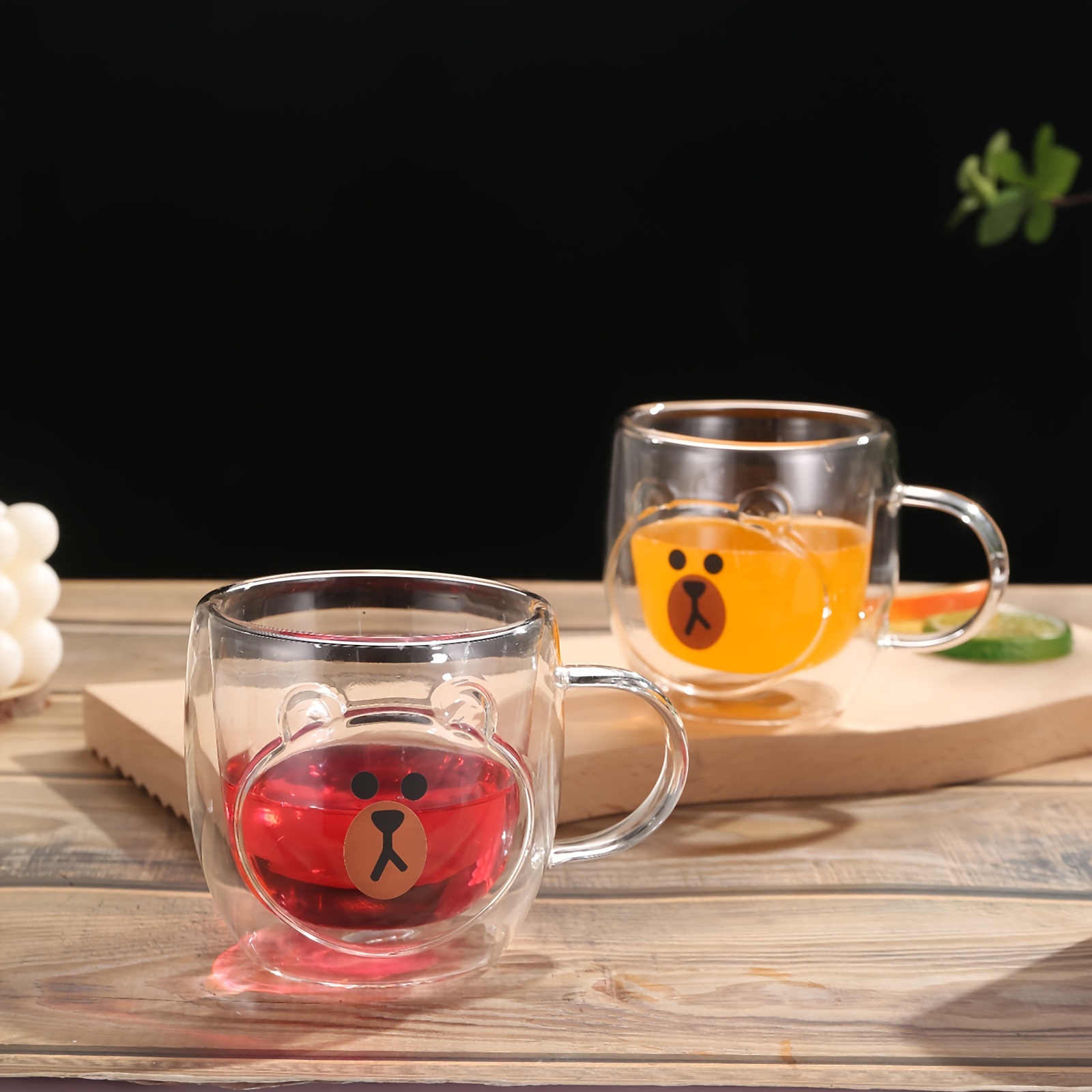 Cute Bear Espresso Mug Double Wall Heat Resistant Coffee - Temu