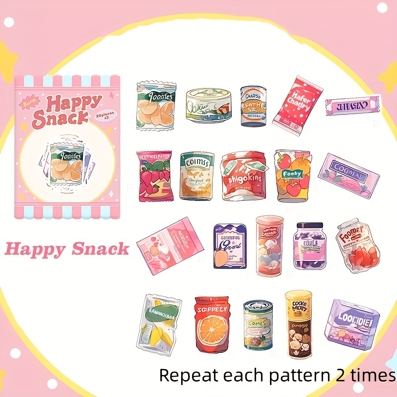 Food Paradise Sticker Pack Fruit Snacks Small Food Account - Temu