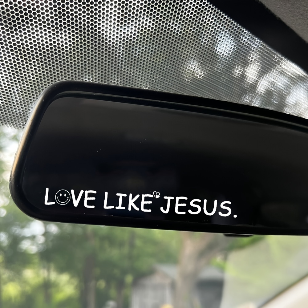 1pc Liebe Wie Jesus Reflektierende Autoaufkleber Englische Liebesaufkleber  Sicherheitsfahrsticker Rückspiegel-Aufkleber - Temu Germany