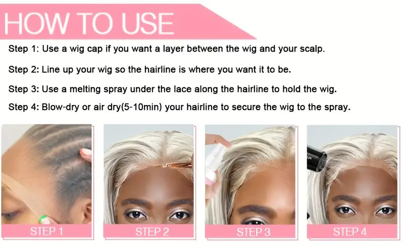 1pc lace tint spray for lace wig lace melting and holding spray hair for wigs closures wigs and closure front extensions details 3