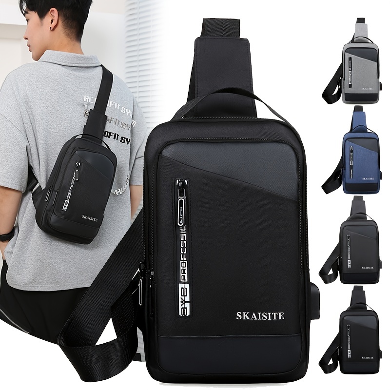 Casual Sports Chest Bag Men's Chest Front Crossbody Bag Fashion Men's  Backpack New Small Men's Shoulder Travel Bag - Temu