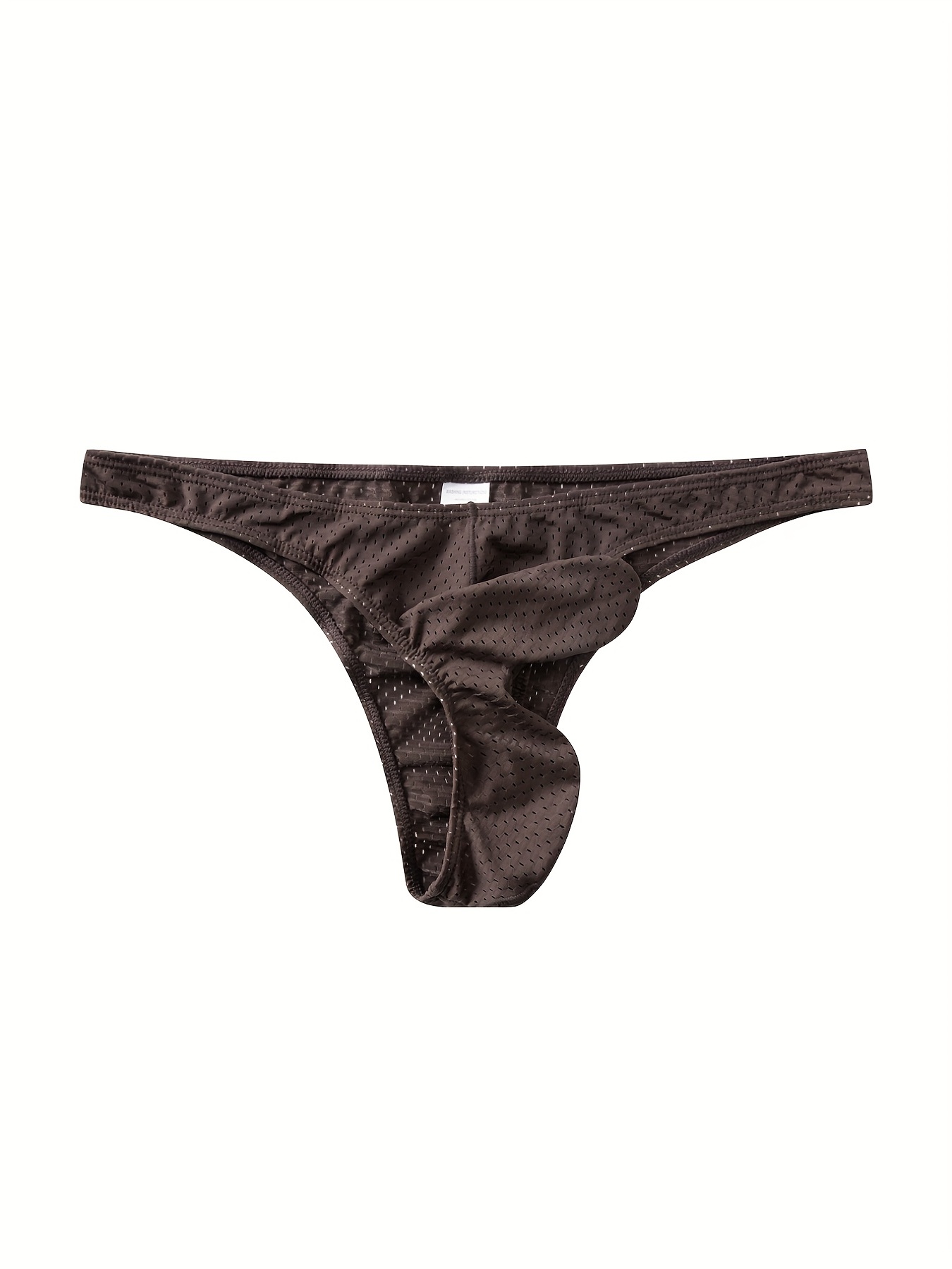 Men's Elephant Trunk Thong Sexy Thin Mesh Comfortable Briefs - Temu