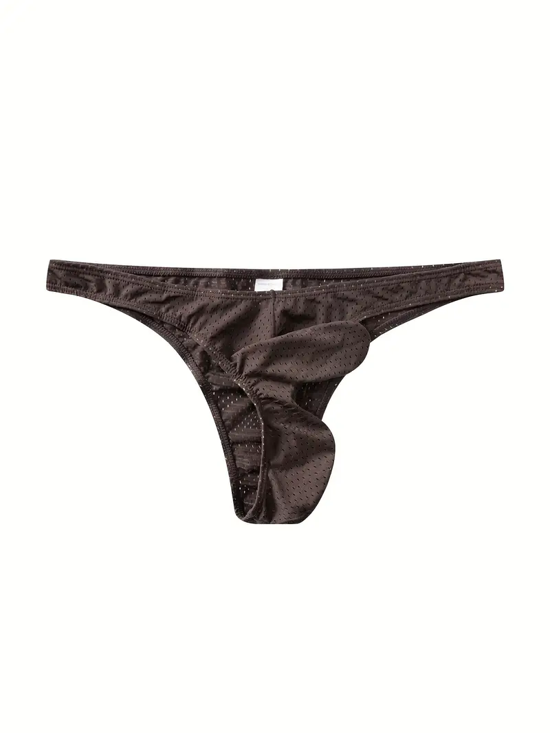 Men's Elephant Trunk Thong Sexy Thin Mesh Comfortable Briefs - Temu