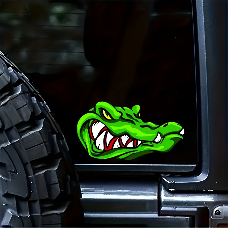 

Mascot Angry Alligator Right Sticker Decal Die Cut Vinyl, Car Sticker For Laptop, Bottle, Truck, Phone, Motorcycle, Window, Wall, Cup