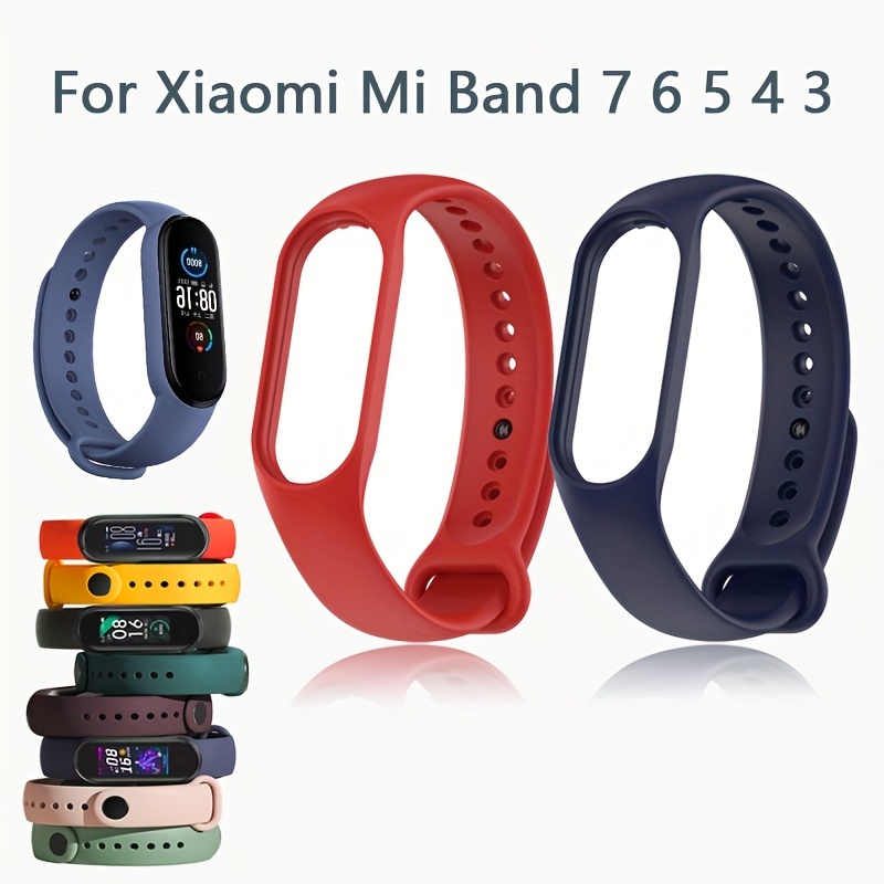  Paquete de 4 correas para Xiaomi Mi Band 4 y Mi Band 3, pulseras  de repuesto de silicona suave con orificio de aire para Xiaomi Mi Band 4 y Mi  Band