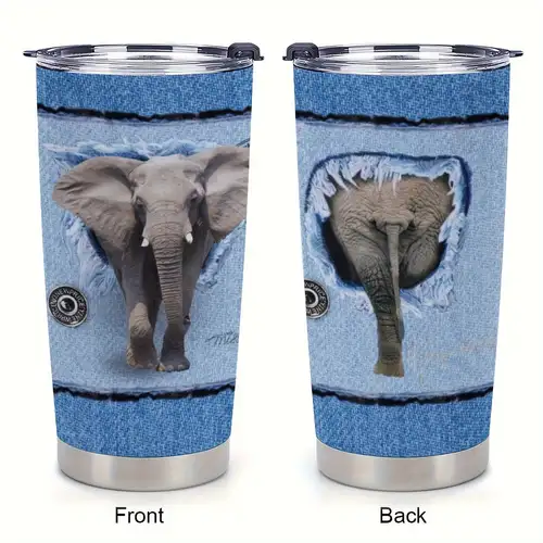 20oz Elephant Gifts for Women Men Valentines Day Gifts for Her Him Coffee  Gifts for Wife Animal Lovers To Mommy Letter Elephant Mom Tumbler Cup  Insulated Travel Coffee Mug with Lid