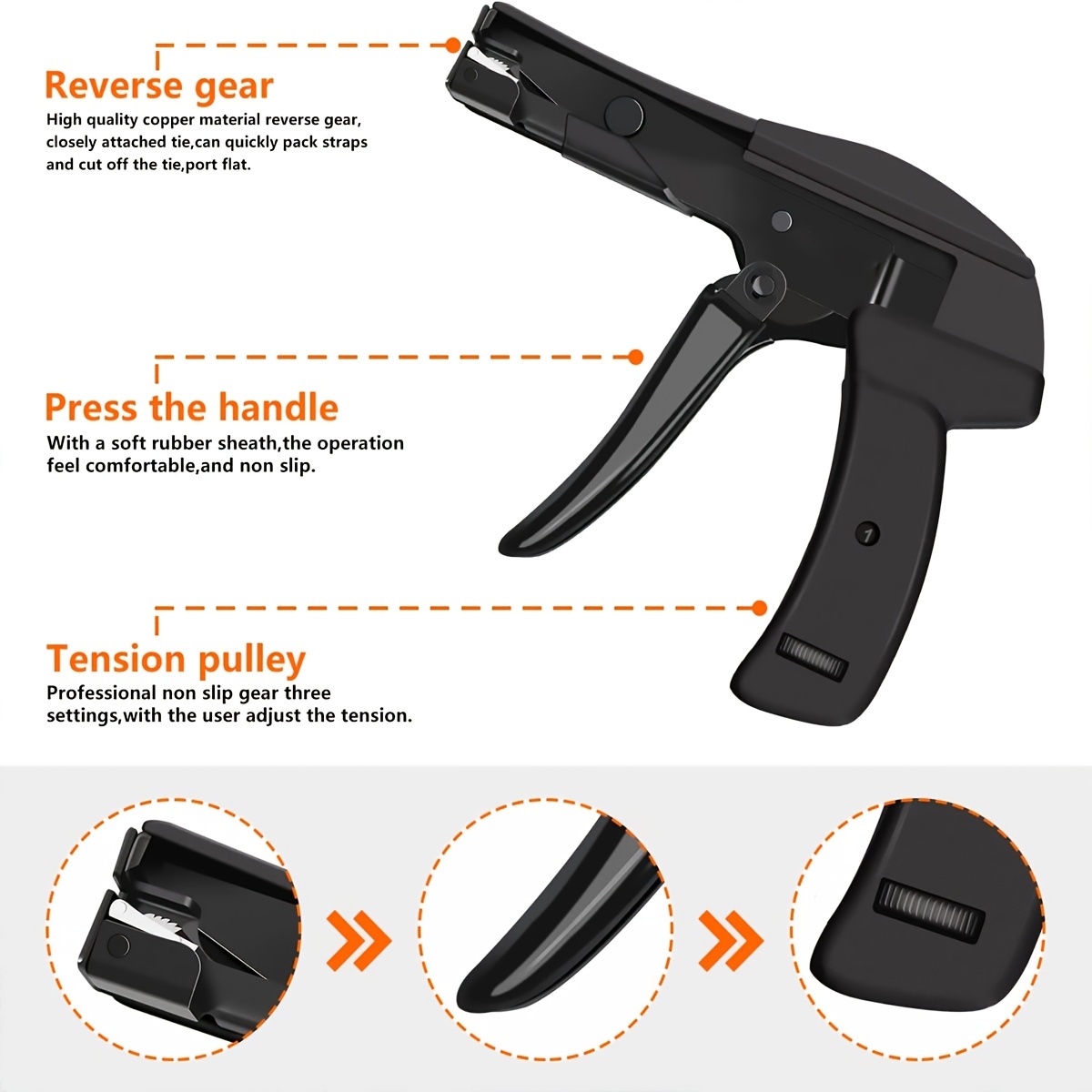 Cable Tie Tool: Upgrade Your Fastening with Steel Handle Zip Tie Gun!