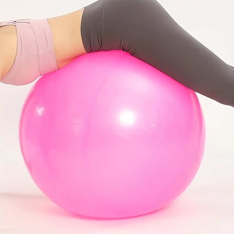 T&R Sports Pink Yoga Ball Home Fitness Exercise Balance Pilates Inflatable  - 47cm