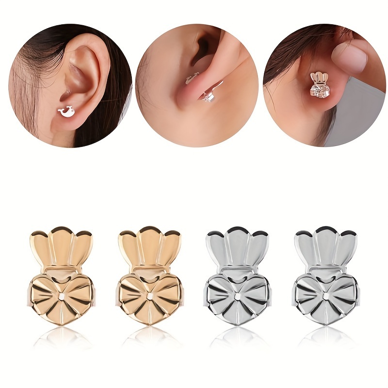 Earlobe Support for Earrings Anti-Sensitive Earring Backs for Droopy Ears