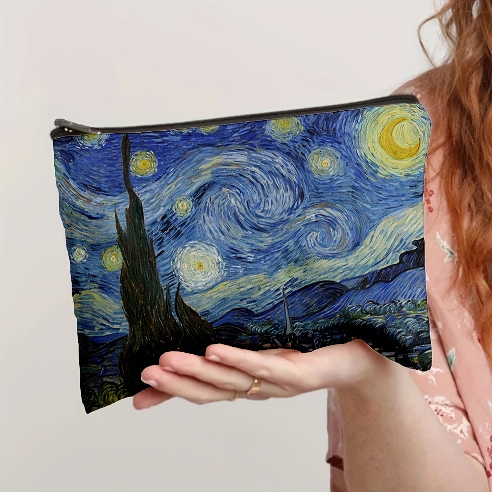 Famous Vintage Painting Print Zipper Pouch, Lightweight Makeup Bag, Versatile Coin Purse