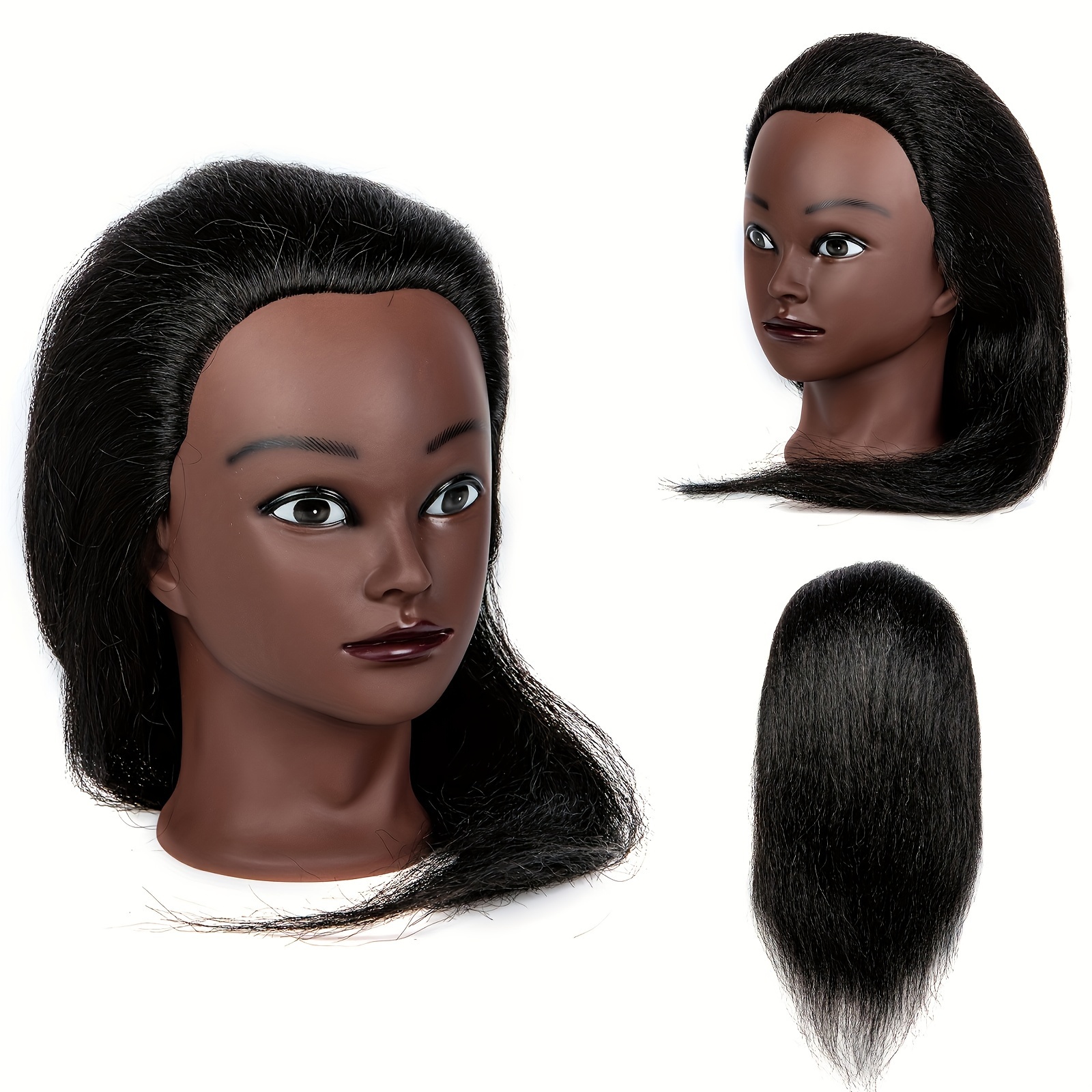 Real Human Hair Mannequin Head Training Head Cosmetology - Temu