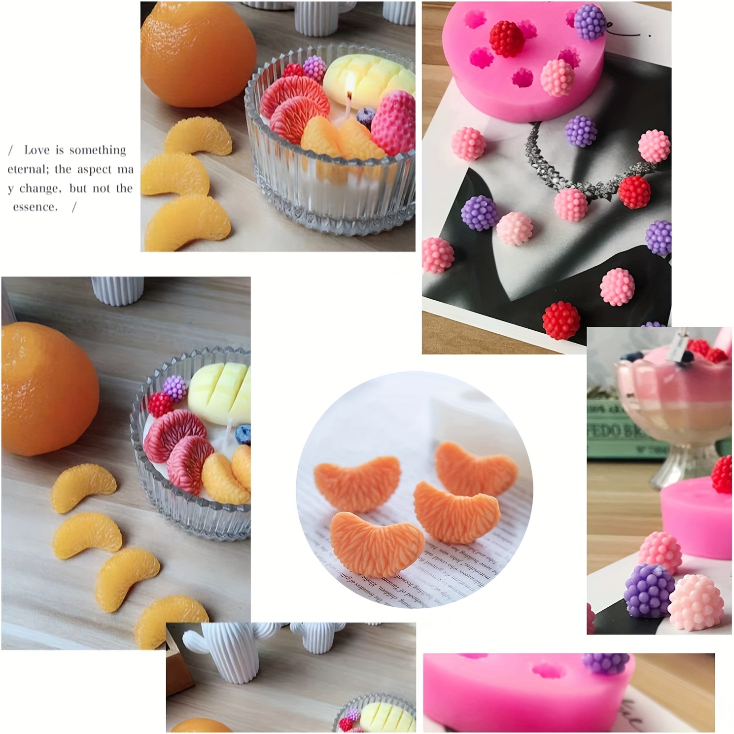 DIY Fruit Shaped Jelly Molds Silicone Fondant Molds Soap Embed Molds Candy  Molds