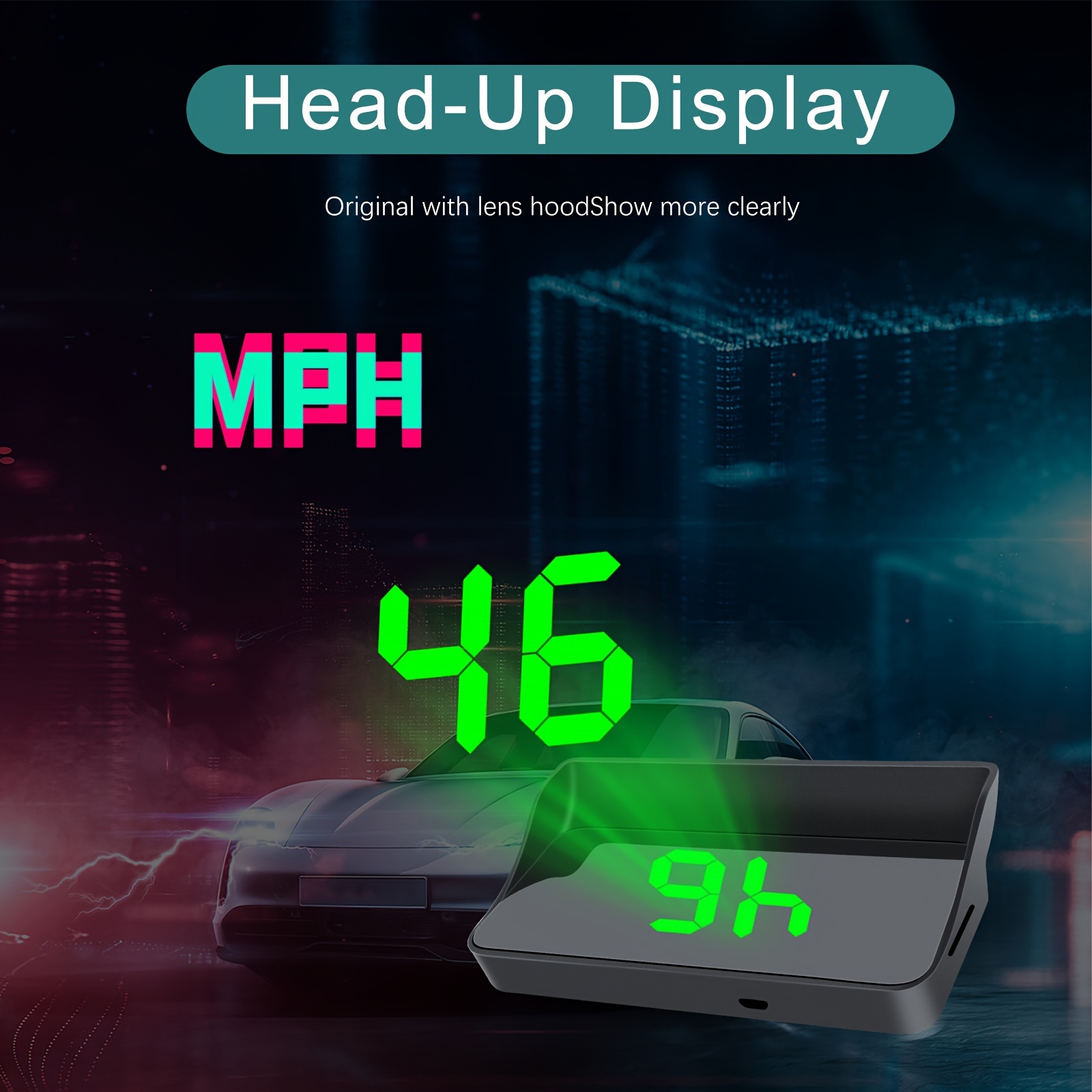 T600 Universal Car Hud Head Up Display Digital Gps Speedometer Mit Speedup  Test Brake Test Overspeed Alarm Tft Lcd Display, Für Alle Fahrzeuge - Auto  - Temu