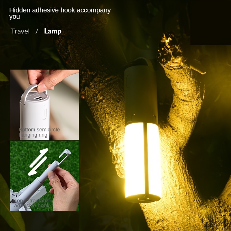 Multifunctional Outdoor Camping Light, Led Tent Light, Emergency Light,  Magnetic Camping Light, Waterproof, Hanging Light, 3 Adjustable Modes,  Battery