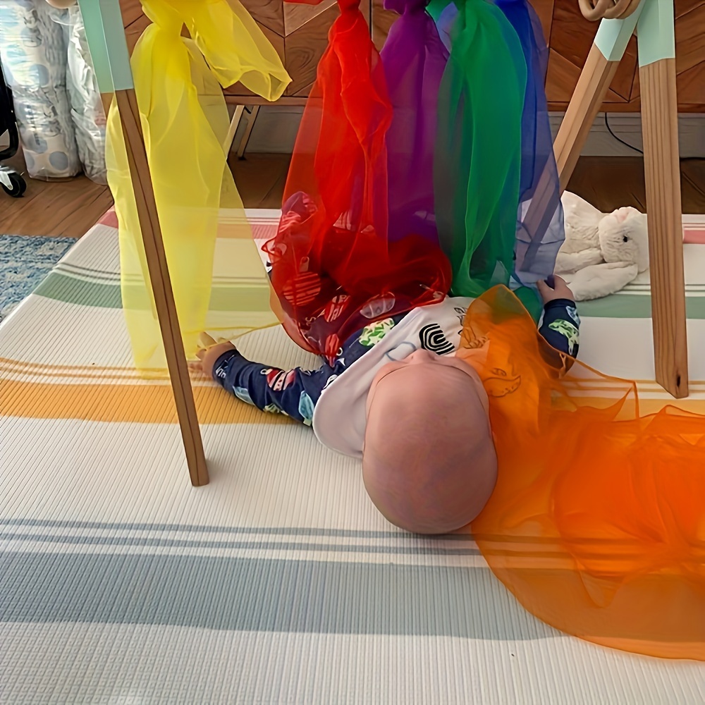 Colorful Sensory Scarf Rainbow Tulle Baby's Juggling Dance - Temu