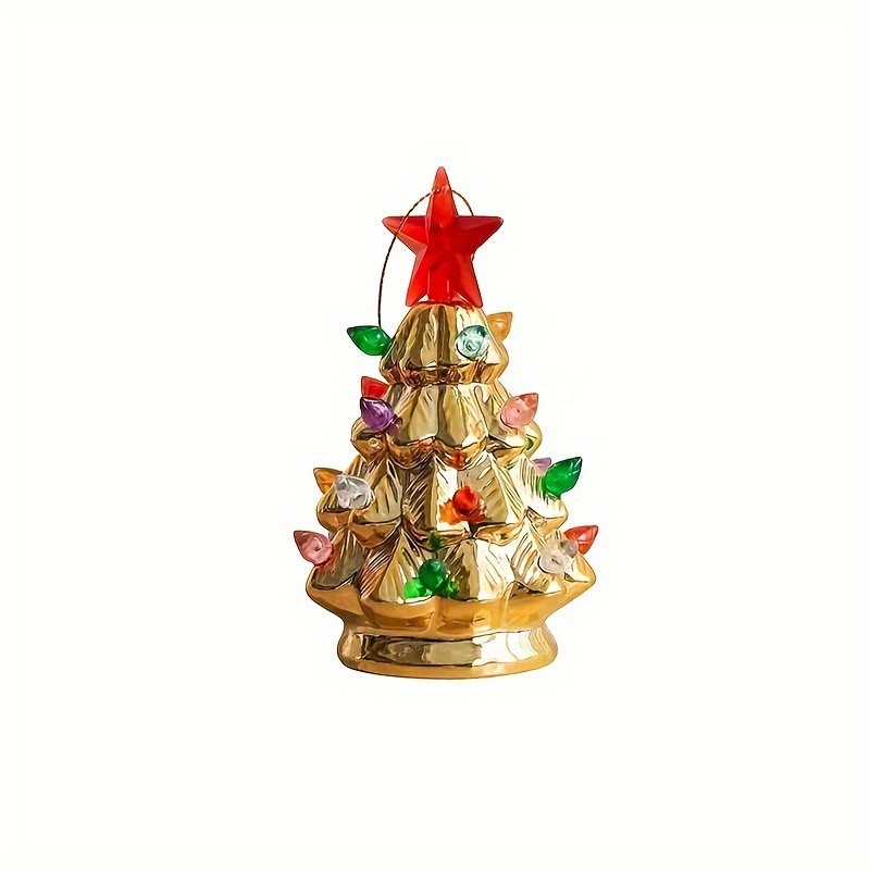 Ceramic Christmas Tree With Lights Nostalgic Christmas Tree - Temu  Philippines