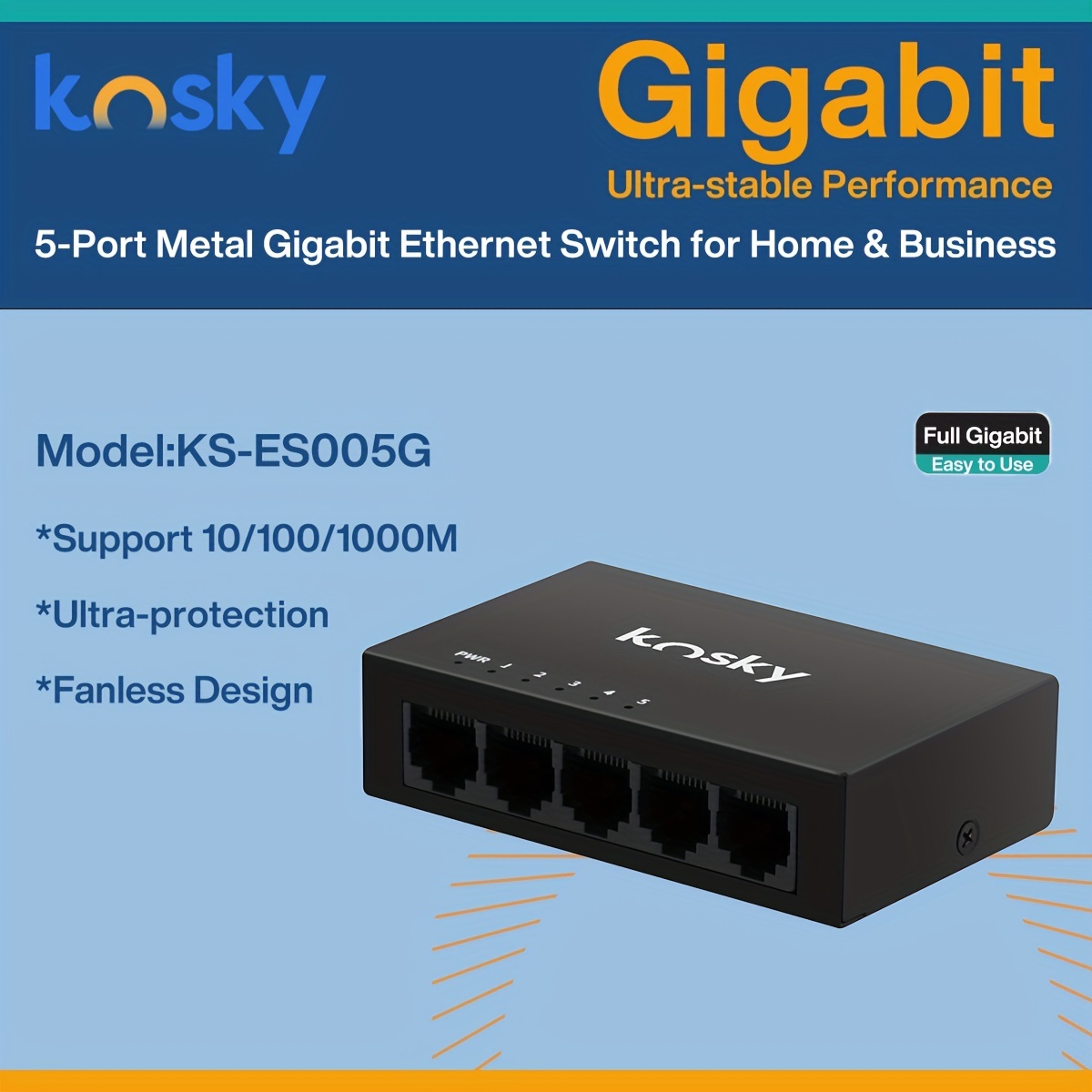 Rj45 1/2 Gigabit Network Sharing Device 2 port Mini Switch - Temu
