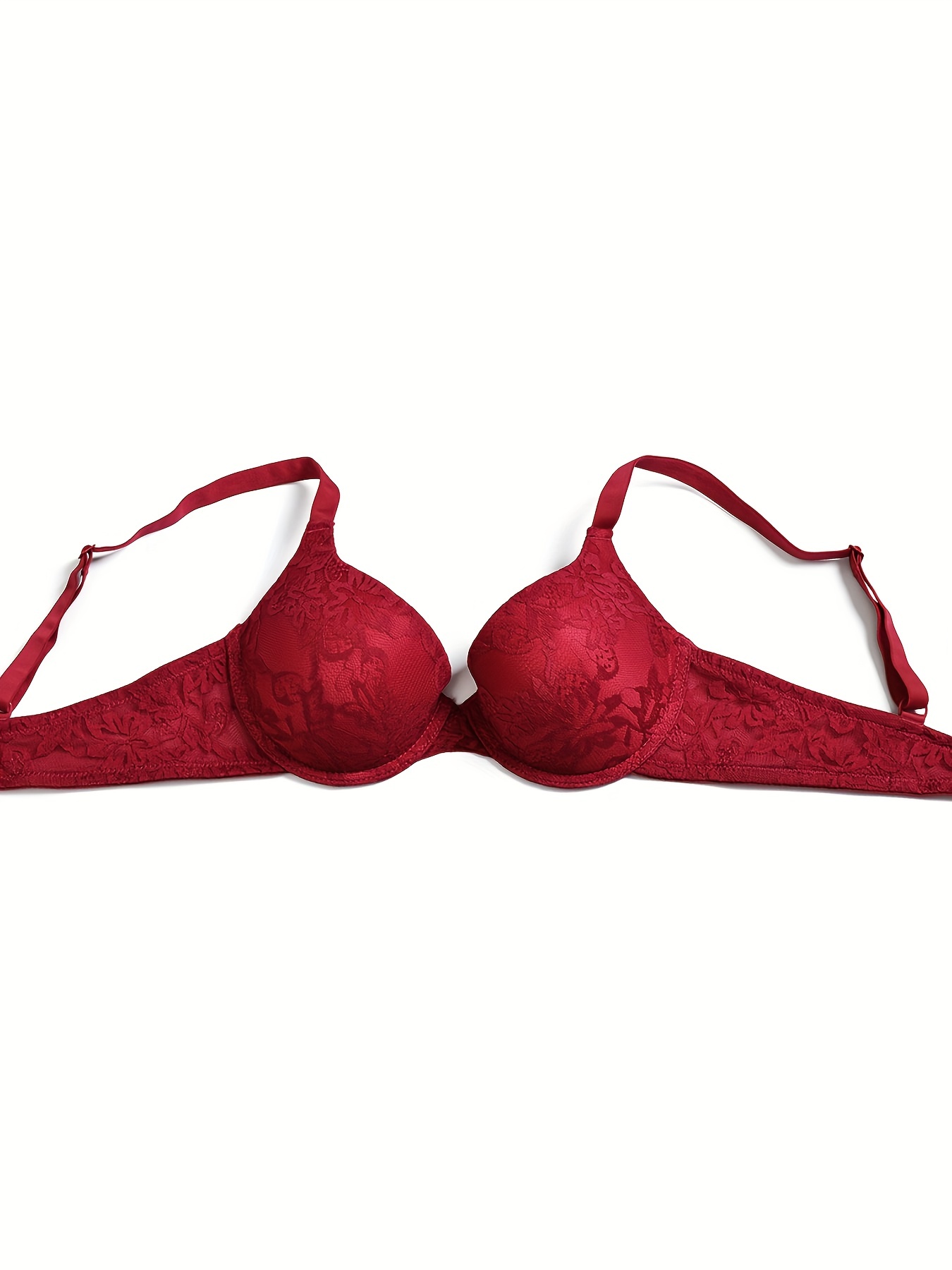 YANDW Red Mesh Lace Bralette Bras For Women Sexy Lingerie Big Size