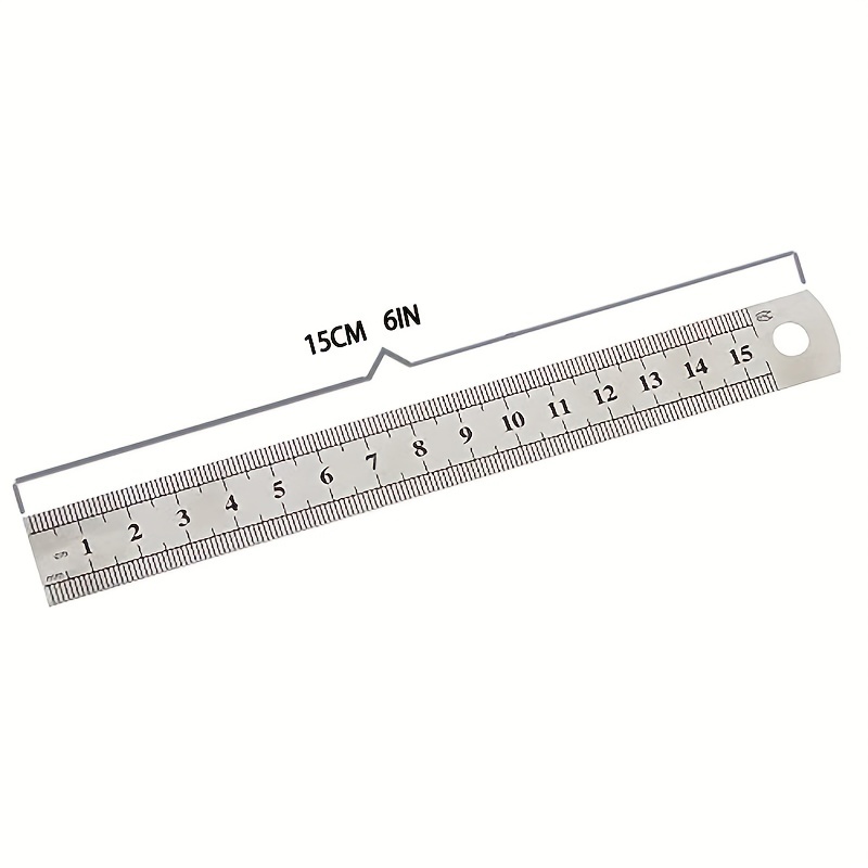 Double Side Metal Ruler, Stainless Steel Straight Ruler