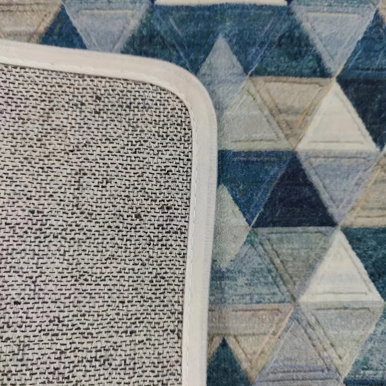 Modern Geometric Kitchen Rug Soft Faux Sheepskin Floor Mat