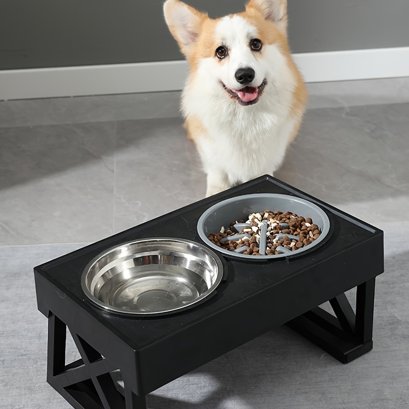 Elevated Dog Double Bowls With Non slip Stand - Temu