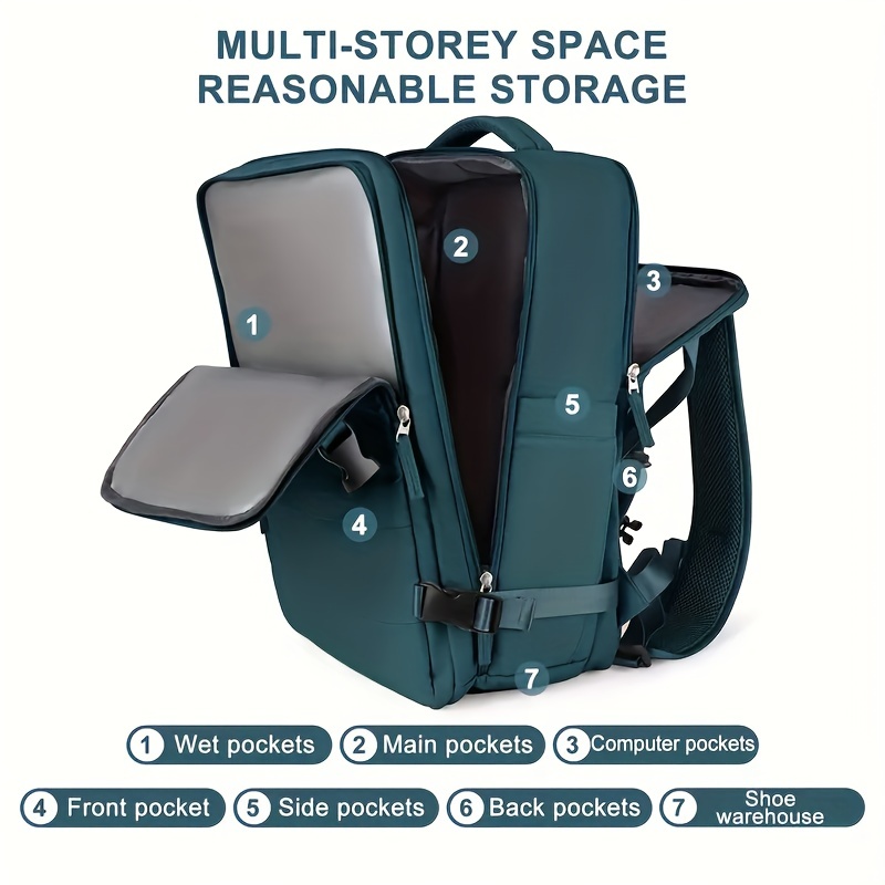 Large Capacity Minimalist Backpack Solid Rucksack