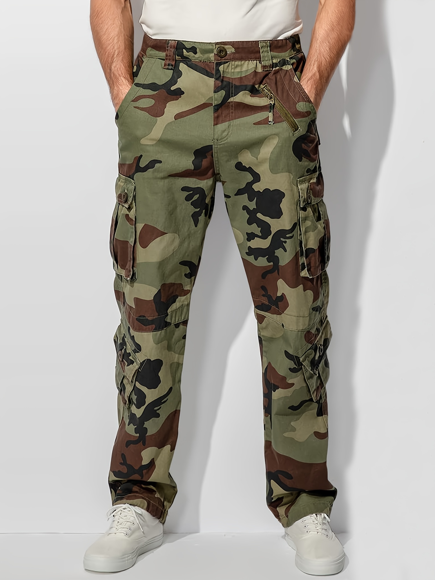 Pantalones militares de camuflaje para hombre, pantalón de combate