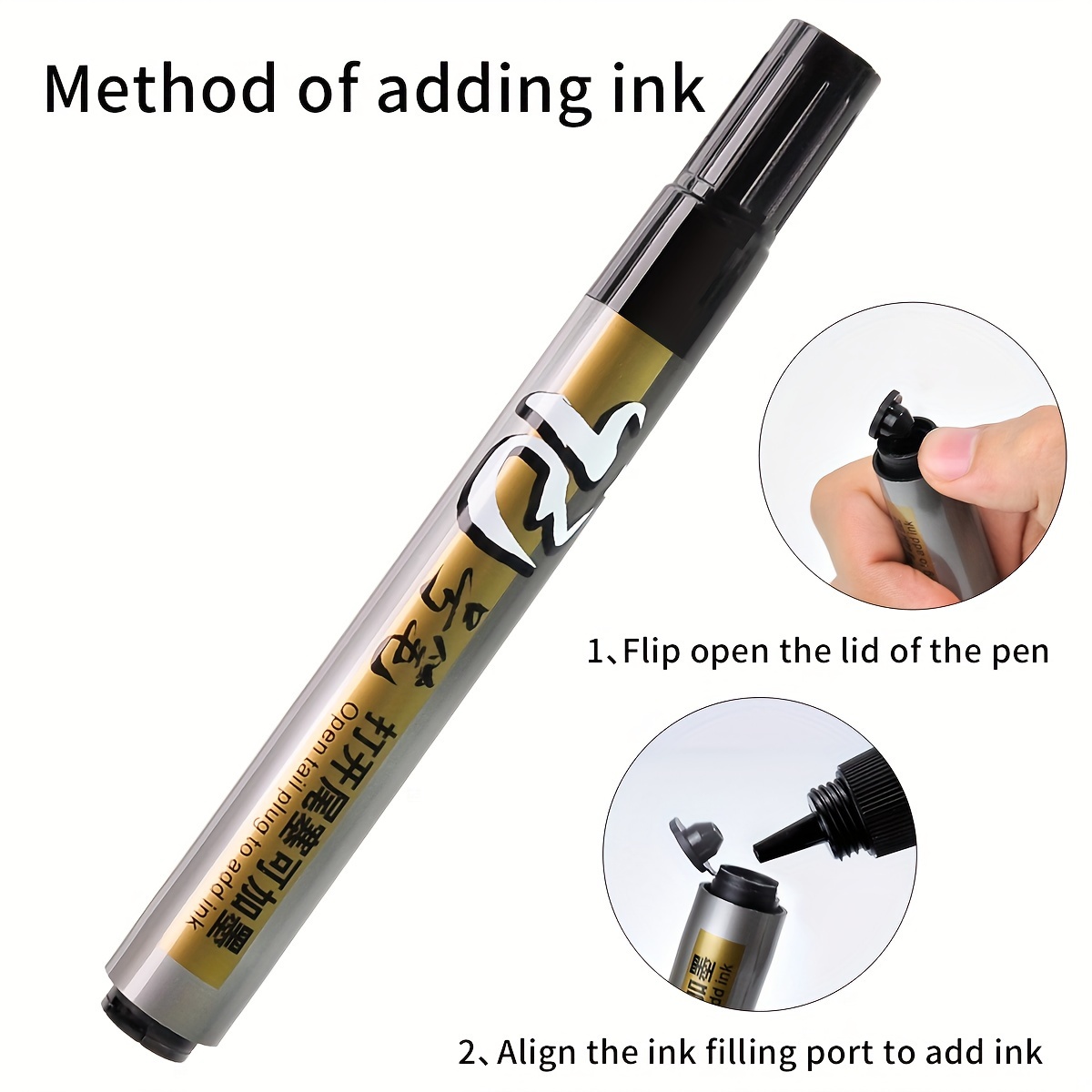 12 Pack Metallic GOLD Paint Marker Pen Arts Crafts Waterproof Permanent  School