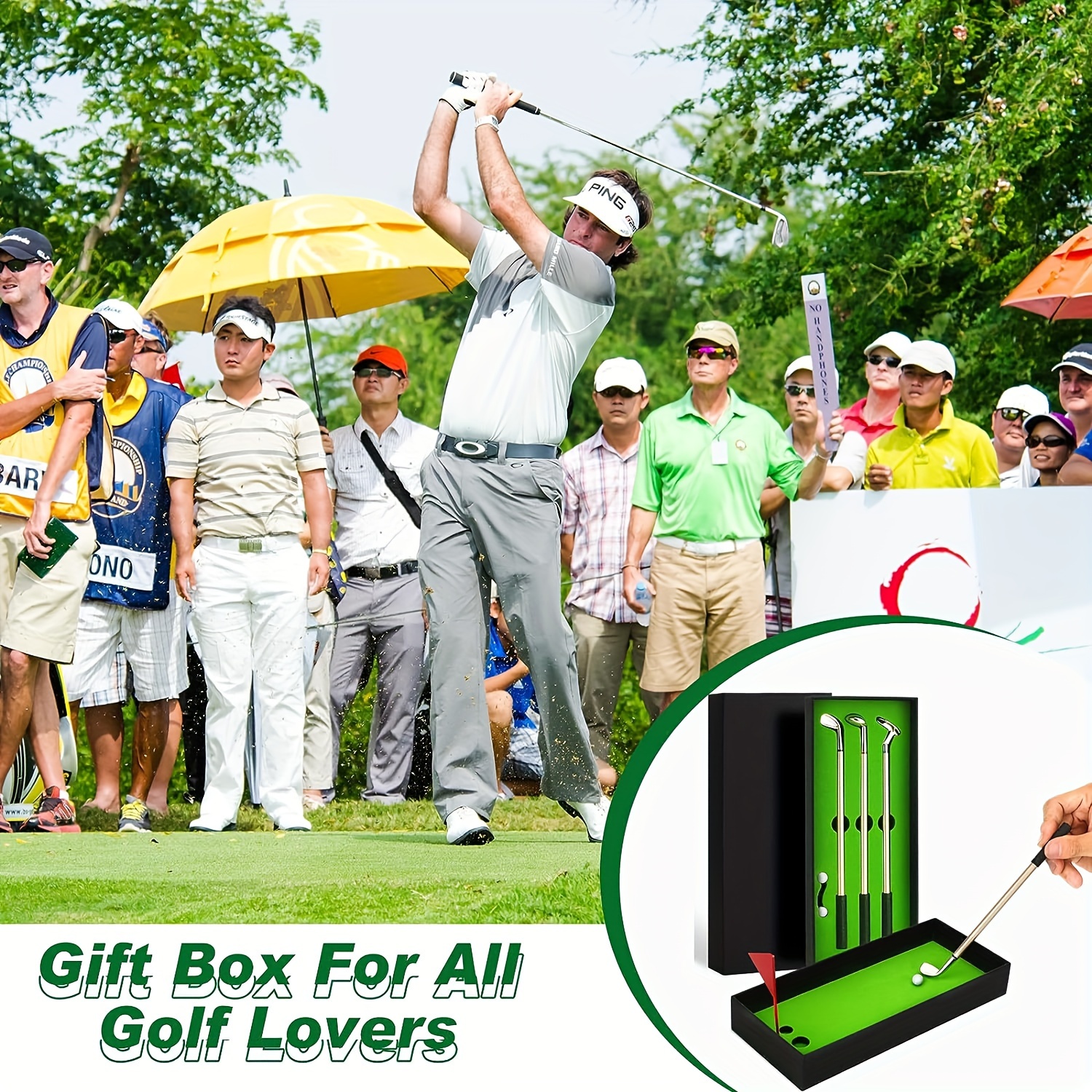 Golf Pen Gift Set Cool Office Gadgets Desk Accessories for Men Boss Dad  Golfers Him Coworkers - Mini Golf Club Pens Unique Desktop Games Novelty  Table