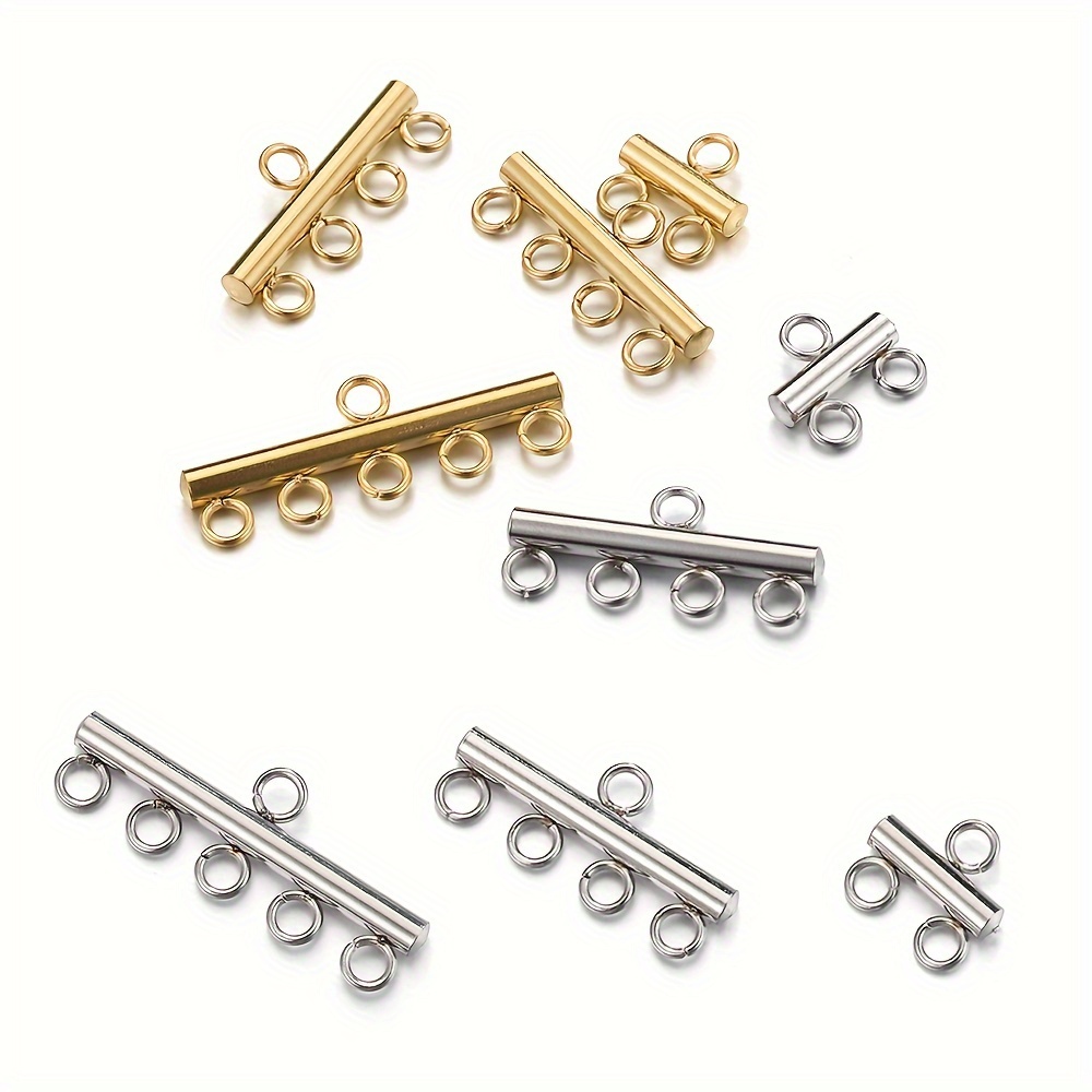 Stainless Steel OT Buckle, Necklace Toggle Clasps Standard Jewelry Connectors End Clasps T Bar Closure DIY Jewelry Making Supplies for Women