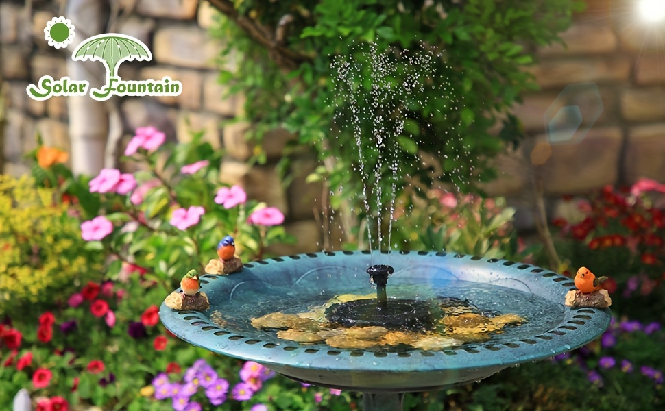 1pc Mini fontaine solaire, fontaine de cascade d'étang de piscine avec 6  buses, eau flottante de fontaine solaire de bain d'oiseau extérieur,  décoration de pelouse de cour de jardin - Temu France