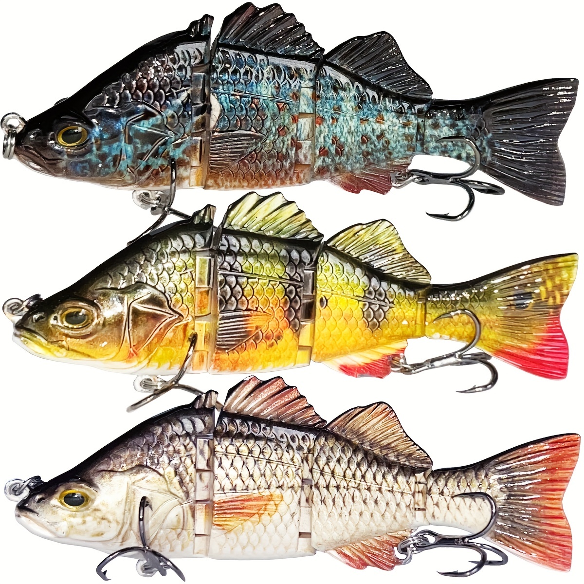 Bass Fishing Lures Freshwater Saltwater Multi jointed - Temu Italy