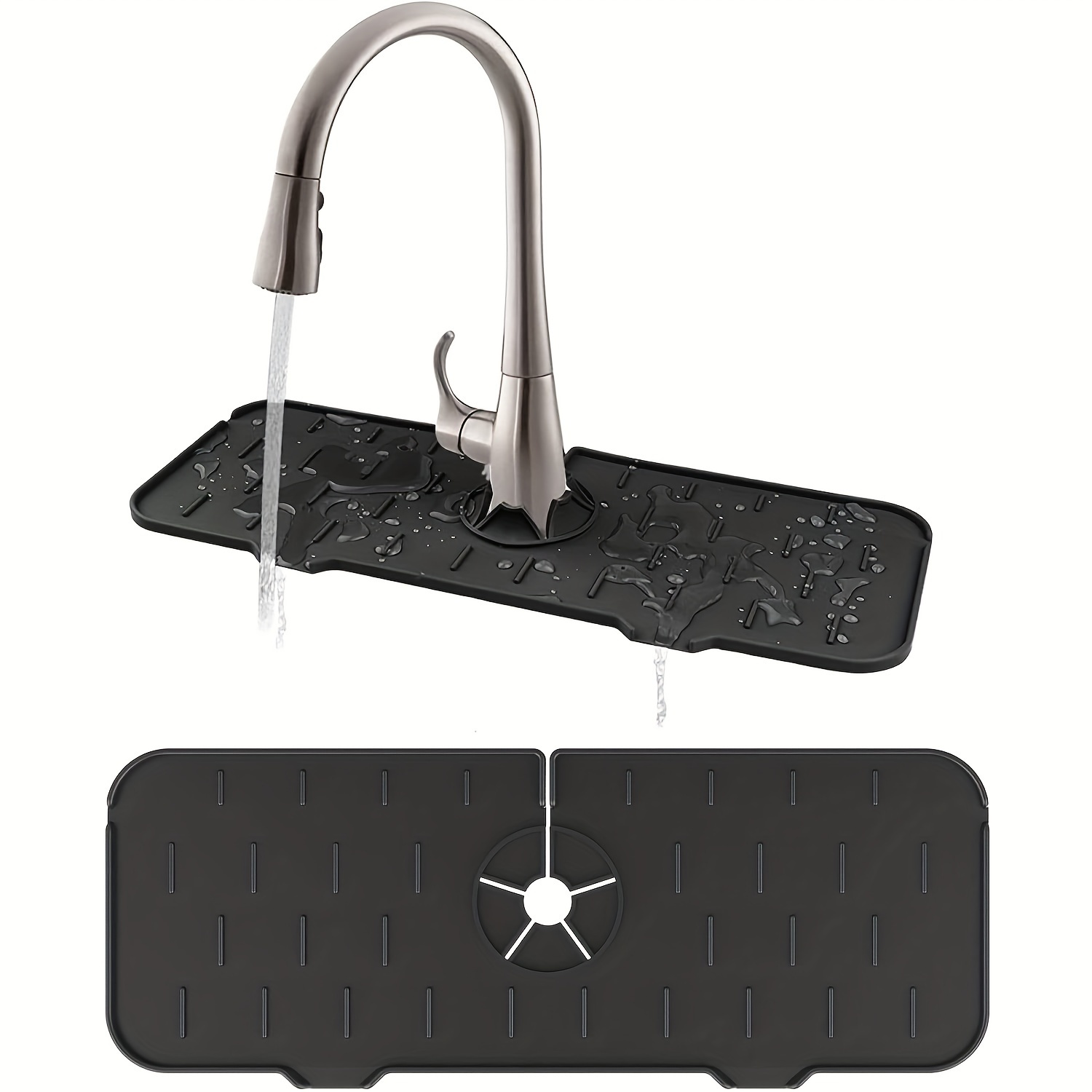 Kitchenguard Silicone Faucet Water Catcher Mat Faucet Sink Splash Guard  (Black) - Kitchen Tools & Utensils - Salt Lake City, Utah, Facebook  Marketplace