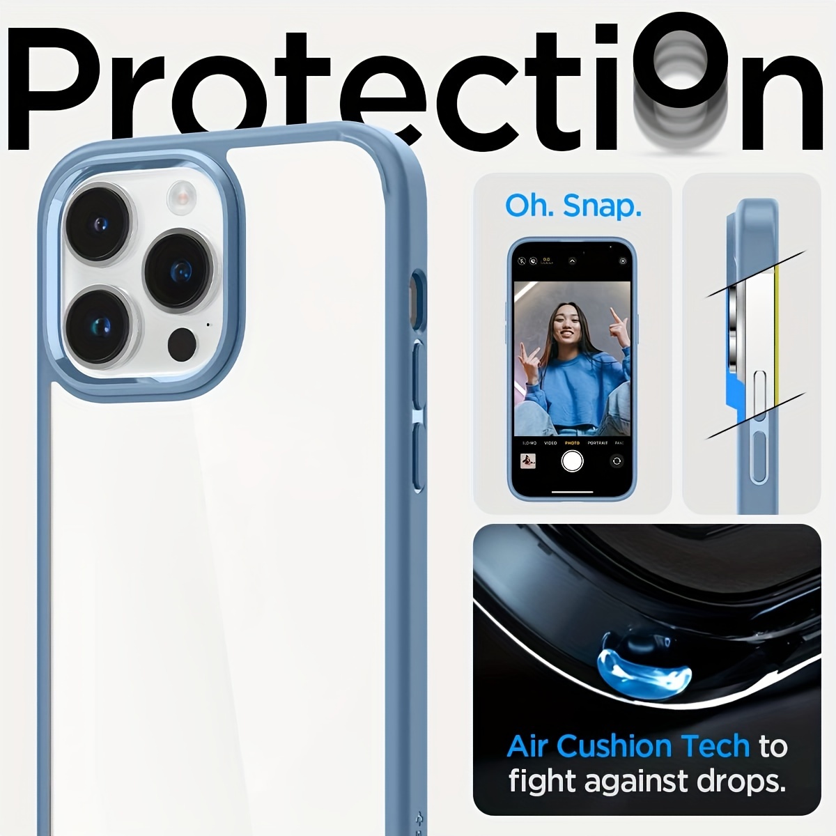 Capa iPhone 15 Pro Max AirCushion, Transparente