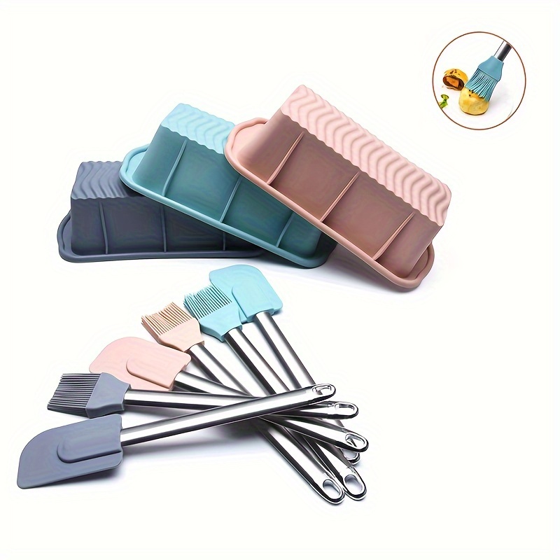 Silicone Baking Scraper Oil Brush Shovel Egg Beater Long - Temu